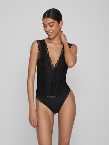 VILA Lingerie body 'Regalia' in Zwart: voorkant