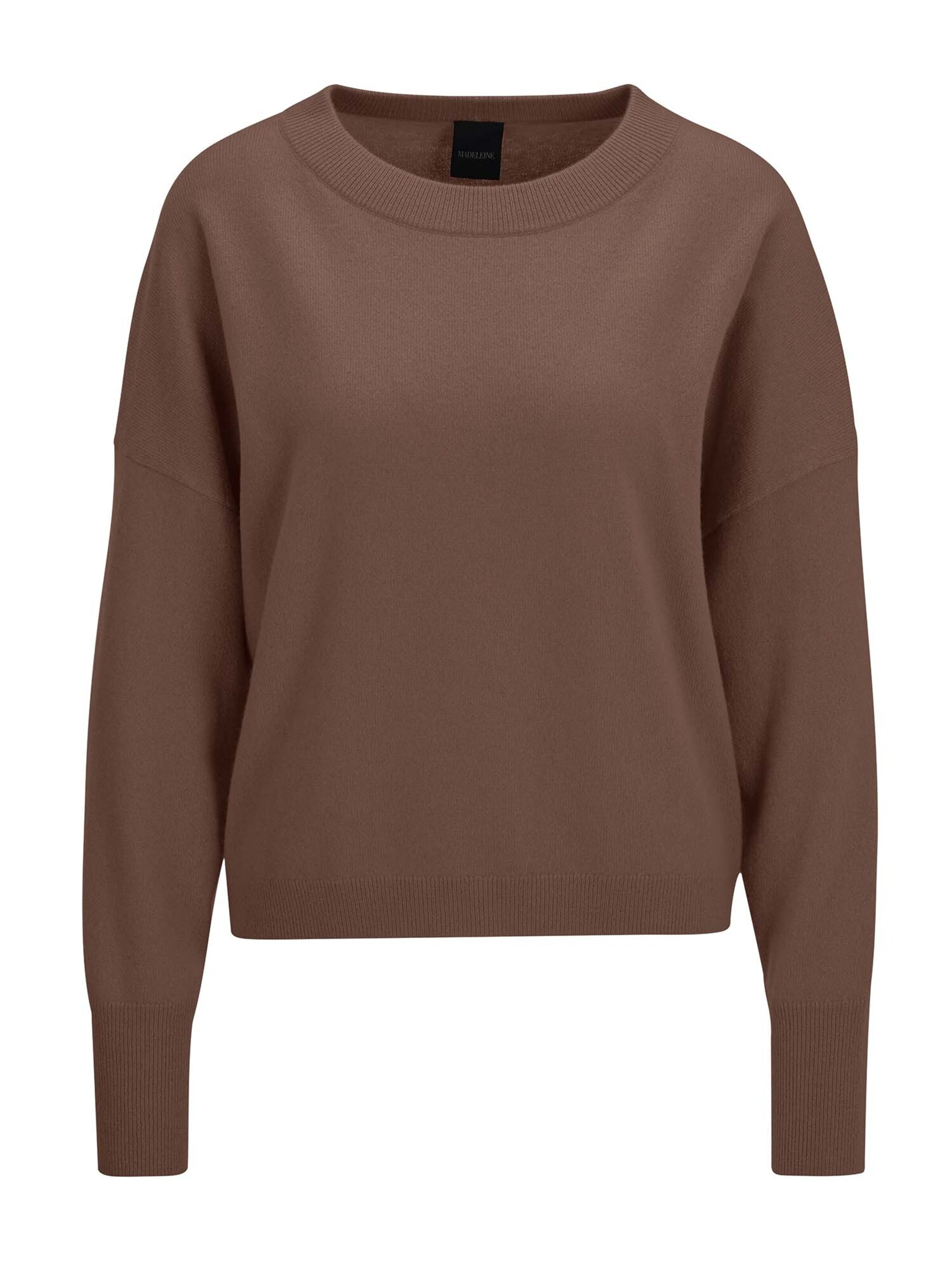 MADELEINE Trui in Bruin: voorkant