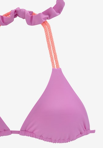 VENICE BEACH Triangle Bikini top in Purple