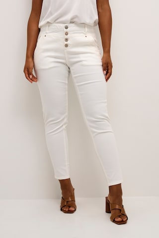Cream Slim fit Jeans 'Paula ' in White
