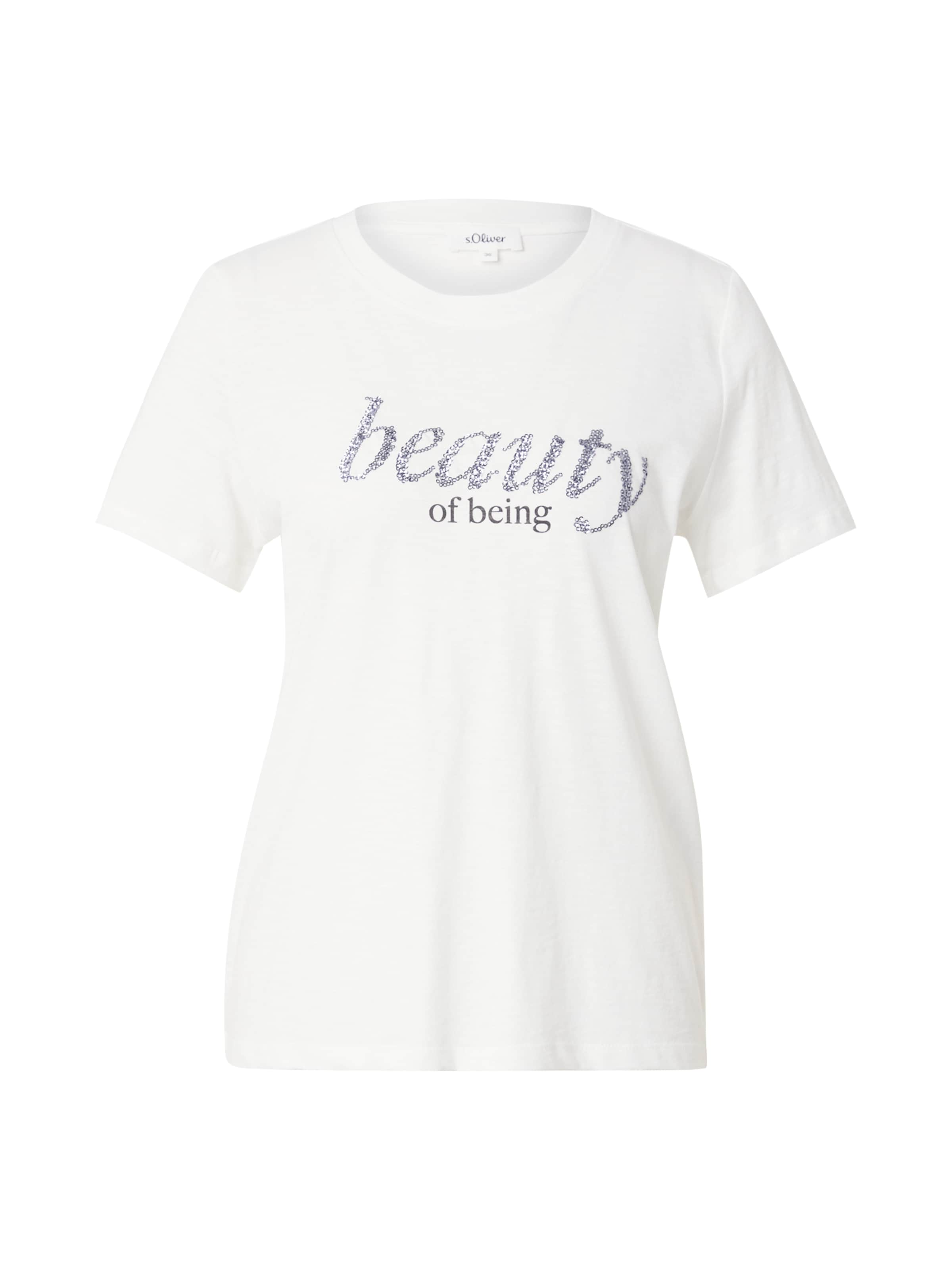 s.Oliver Μπλουζάκι σε λευκό: μπροστά