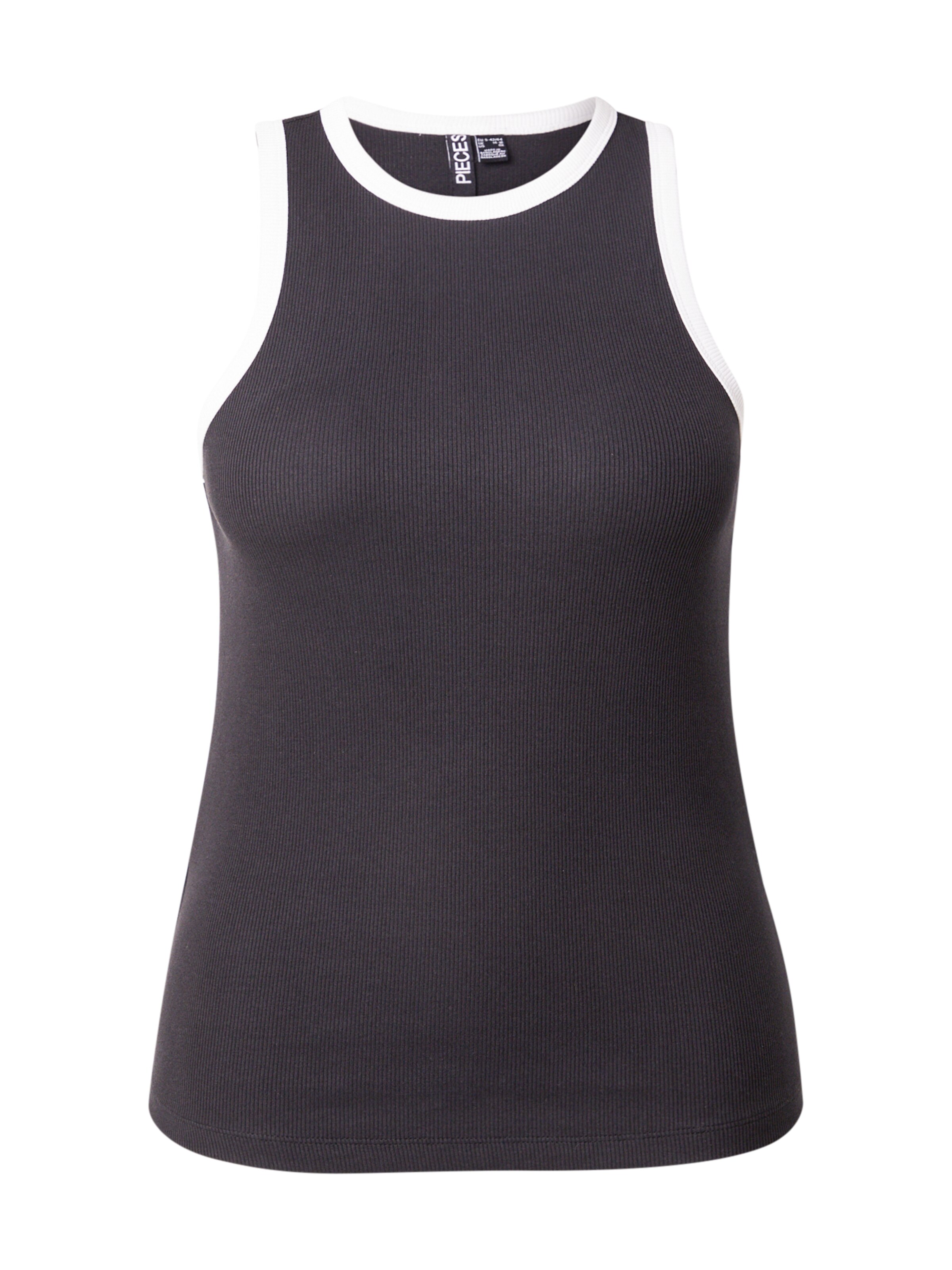 PIECES Curve Top 'PCMAY' in Black: front