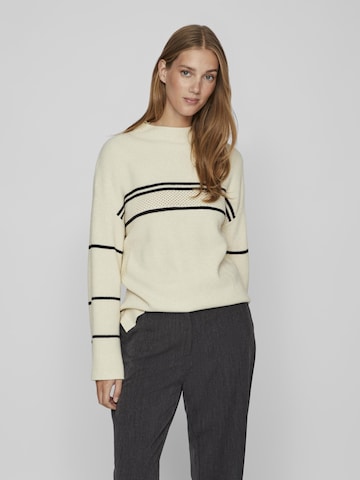 Pull-over 'Ril' Vila Petite en beige : devant