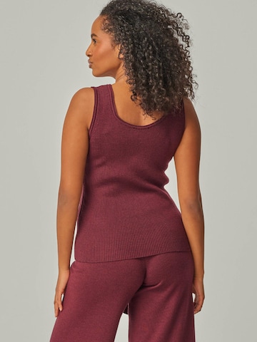 Tops en tricot 'TOP BLOSSOM - Geripptes Merino Top mit Rundhals' YOU LOOK PERFECT en rouge