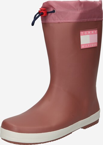 TOMMY HILFIGER Rubber Boots in Pink: front