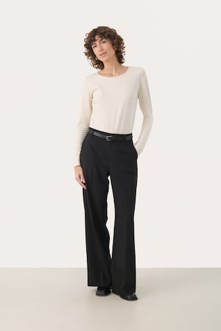 Wide Leg Pantalon à plis 'NinnesaPW' Part Two en noir