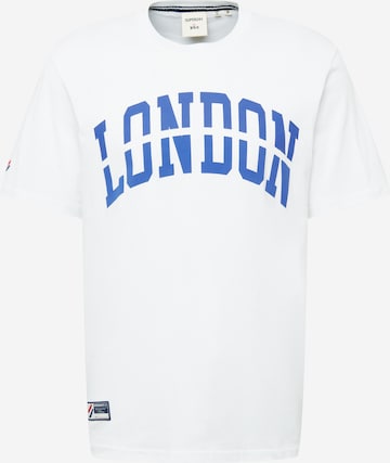 Superdry T-Shirt 'City College' in Weiß: front