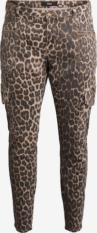 Pantaloni cargo 'Jsea' di Zizzi in marrone: frontale