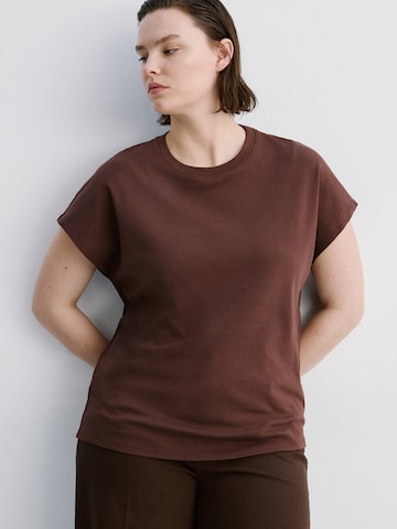 MANGO Majica 'SEVILLA' | rjava barva