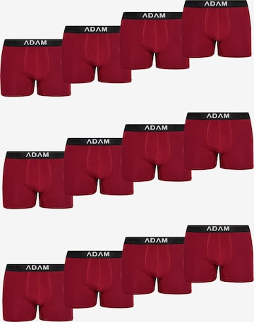 Adam Boxershorts '12er Pack' in Rot: Vorderseite