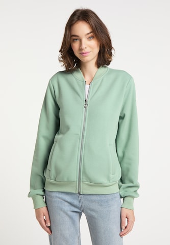 MYMO Zip-Up Hoodie in Green: front