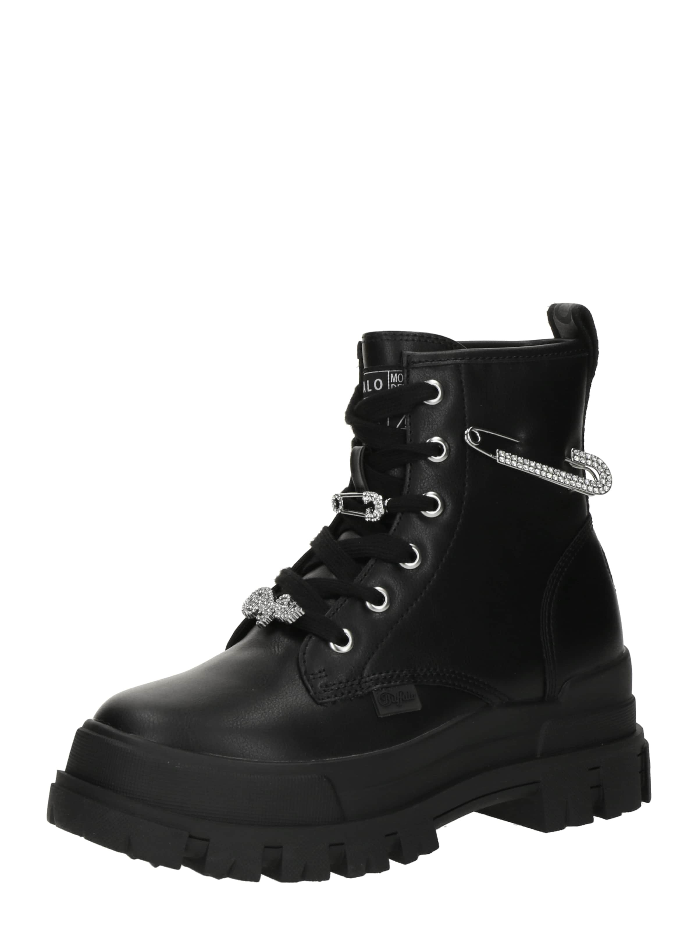 BUFFALO Μποτάκι με κορδόνια &#x27;ASPHA&#x27; σε μαύρο: μπροστά