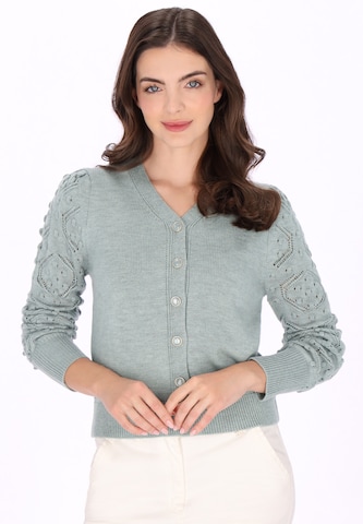 Usha - Casaco de malha em verde: frente