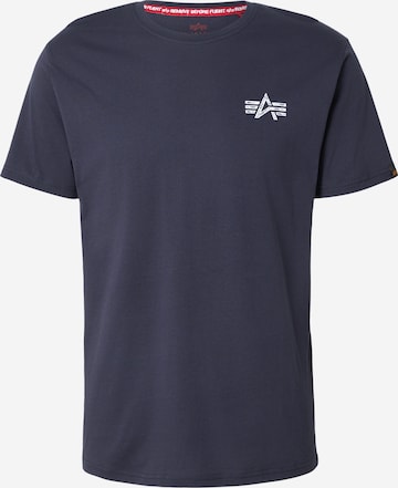 mėlyna ALPHA INDUSTRIES Marškinėliai: priekis