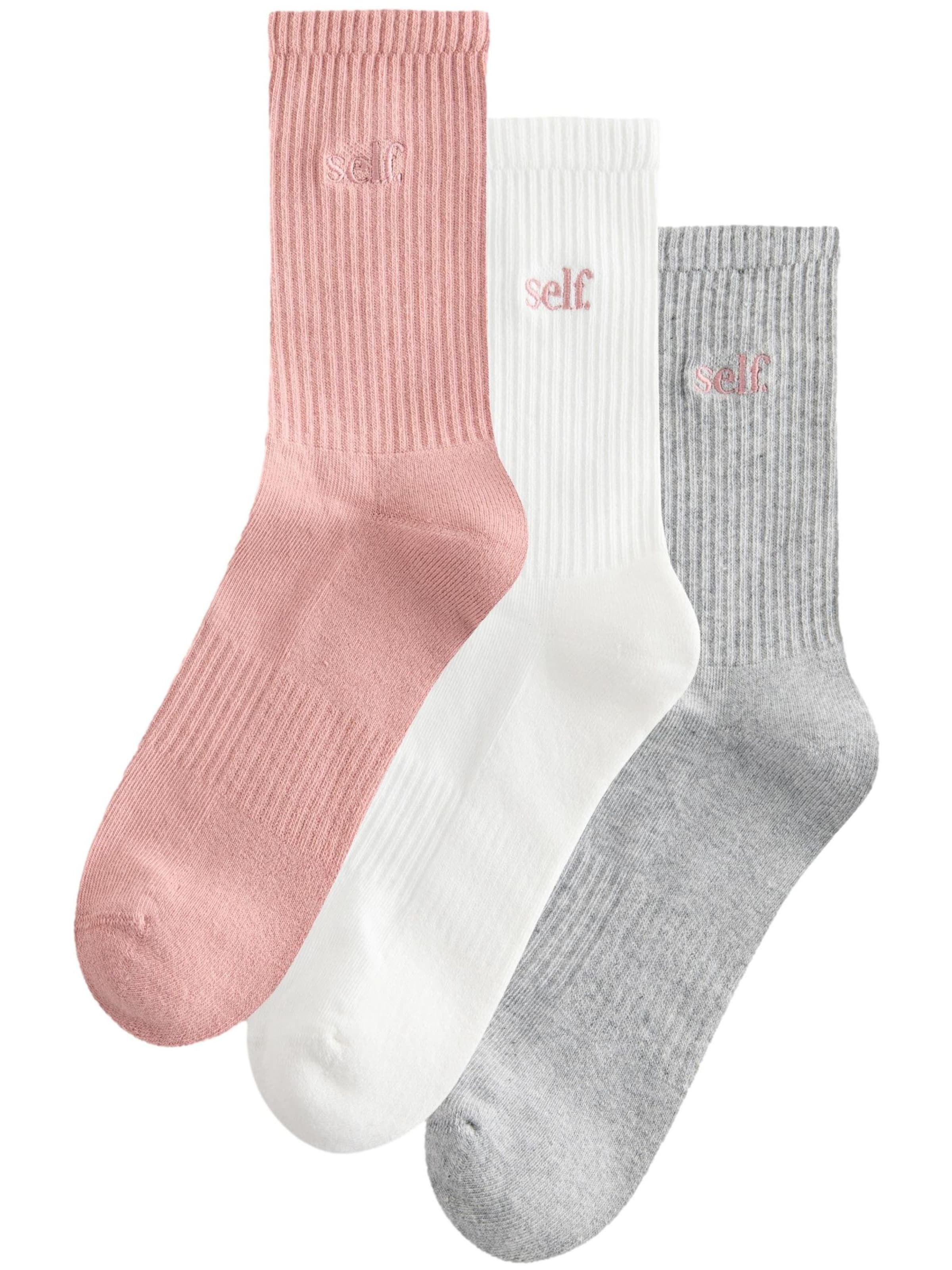 self. Socks in Grey: front