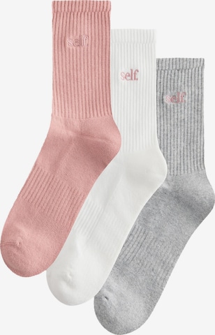 self. Socks in Grey: front
