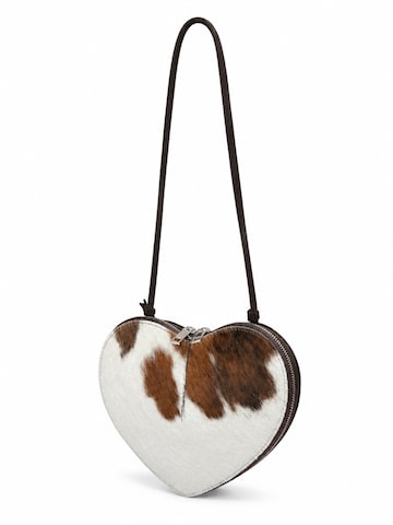 COLLEZIONE ALESSANDRO Crossbody Bag 'Herz' in Brown: front