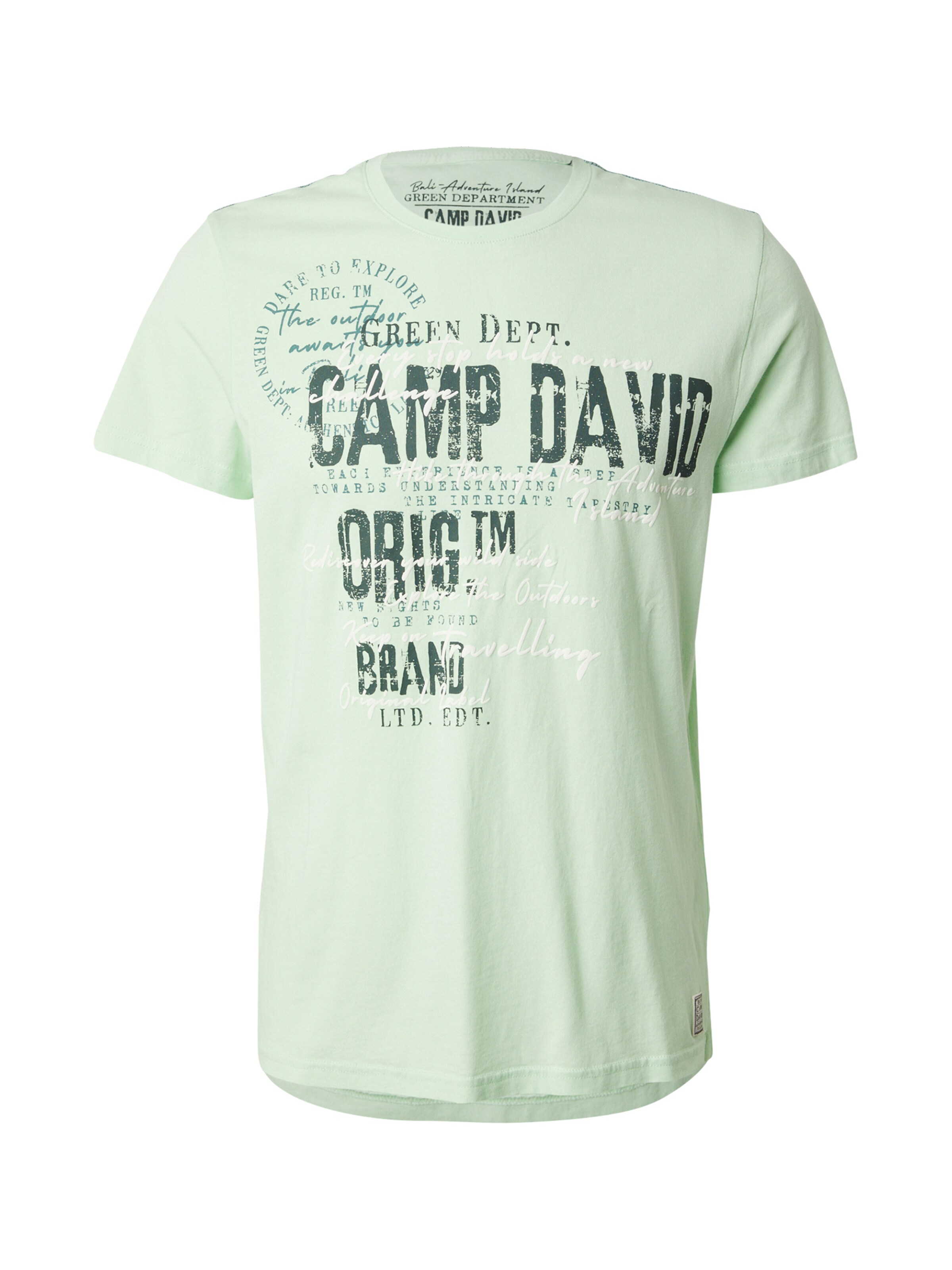 CAMP DAVID Majica | zelena barva: sprednja stran