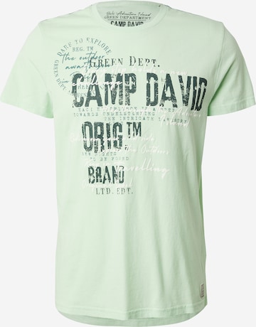 T-Shirt CAMP DAVID en vert : devant