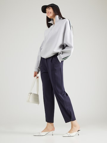 s.Oliver - Tapered Calças com pregas em azul