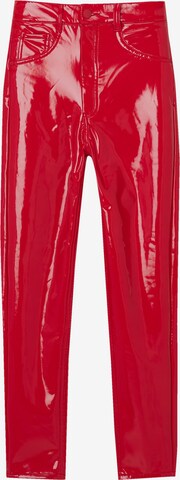 Pull&Bear Skinny Broek in Rood: voorkant