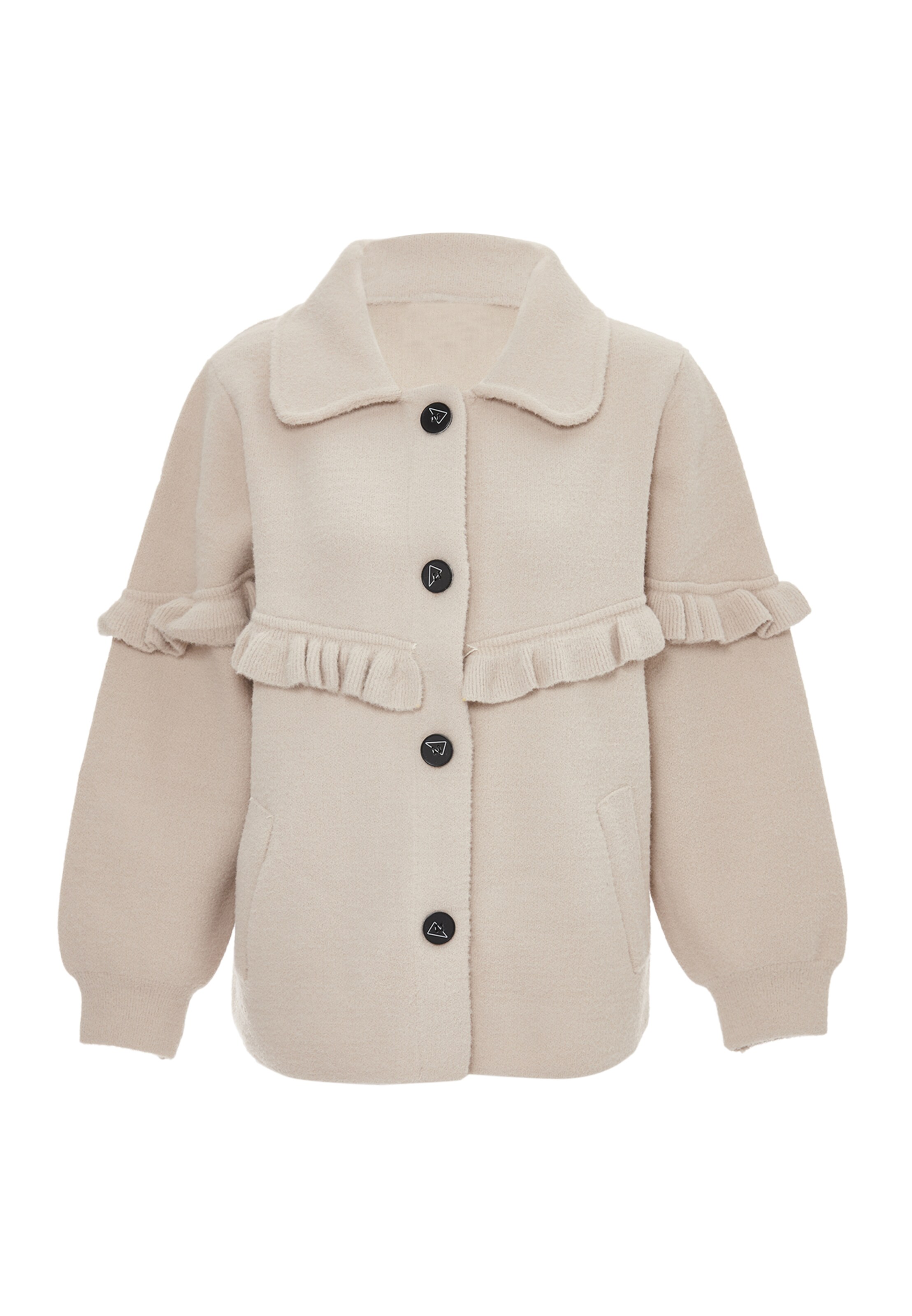 caneva Gebreid vest in Beige: voorkant