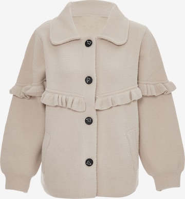 Cardigan caneva en beige : devant