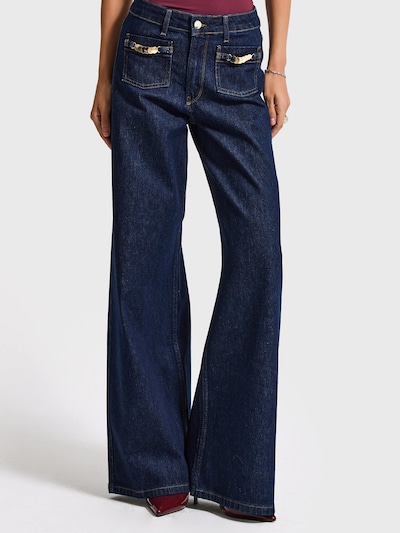 IT'S BASIC Jeans 'WIDE MID RISE JEANS' in de kleur Indigo, Productweergave