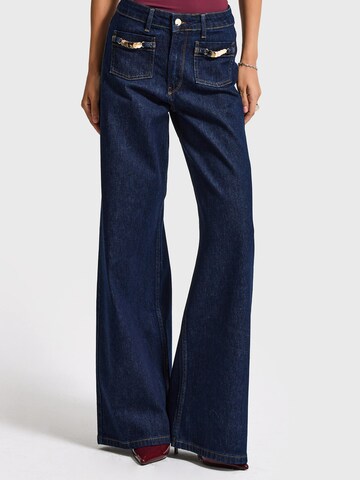 IT'S BASIC Wide leg Jeans 'WIDE MID RISE JEANS' in Blauw: voorkant