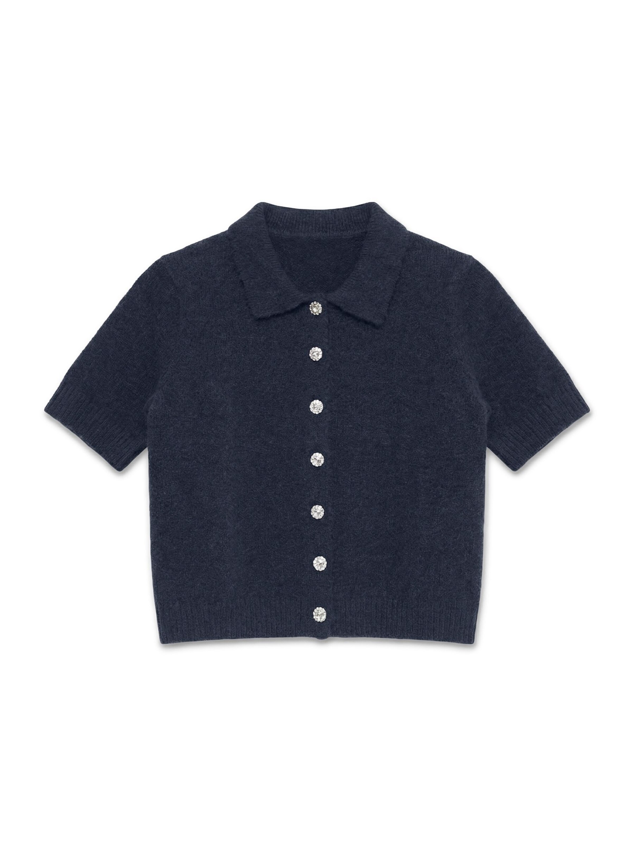 VERO MODA Gebreid vest 'VMElly' in Blauw: voorkant