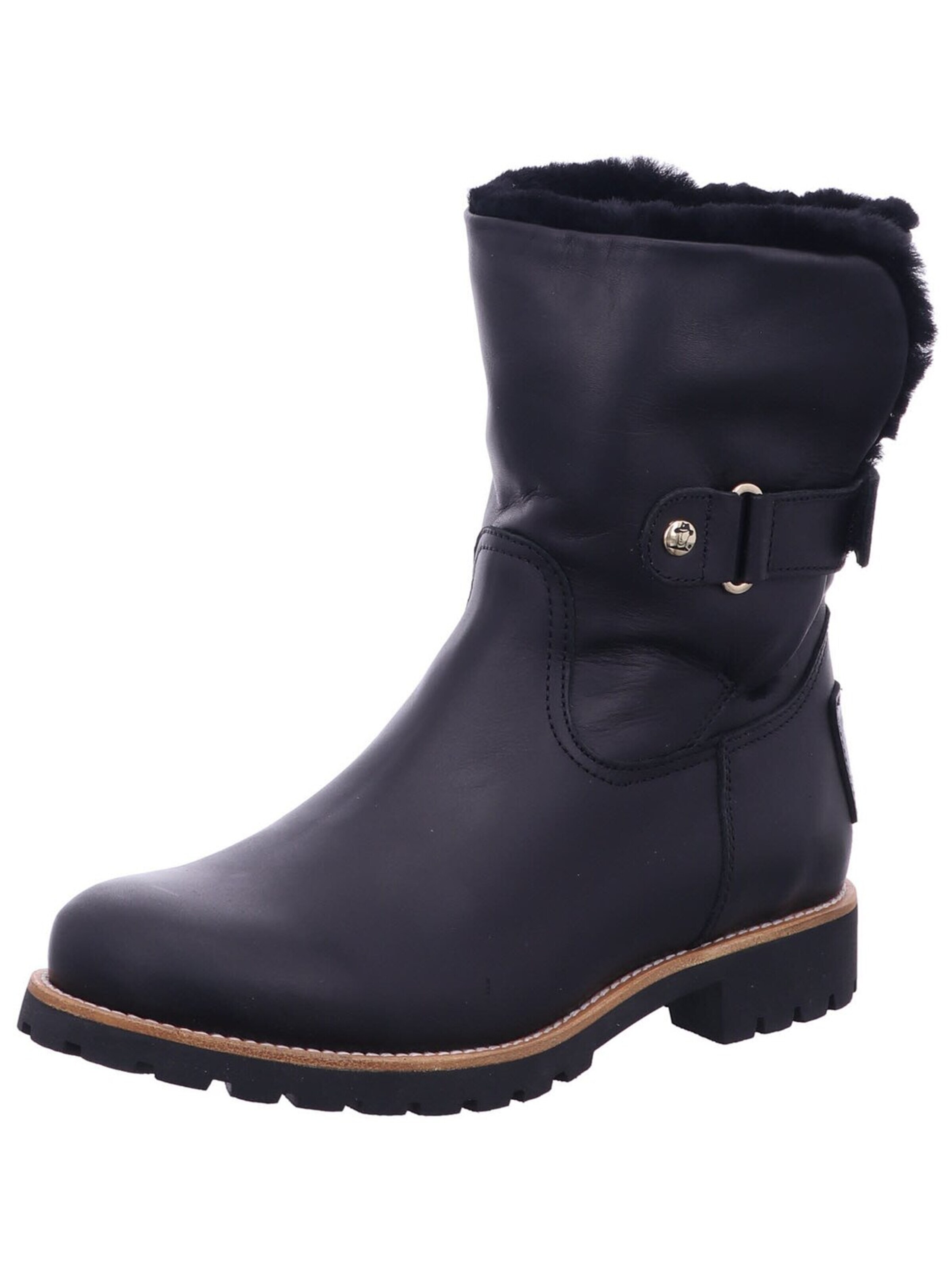 Boots 'Keilstiefelette Damen Felia Igloo Trav B2 Glattleder in schwarz' PANAMA JACK en noir : devant