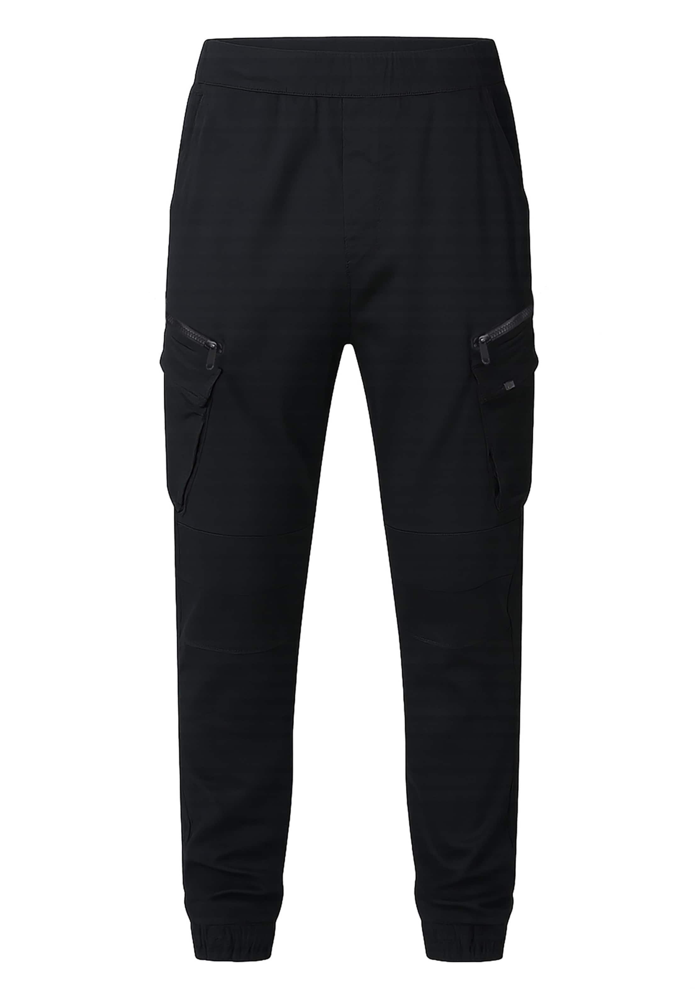 883Police Tapered Hose in Schwarz: Vorderseite