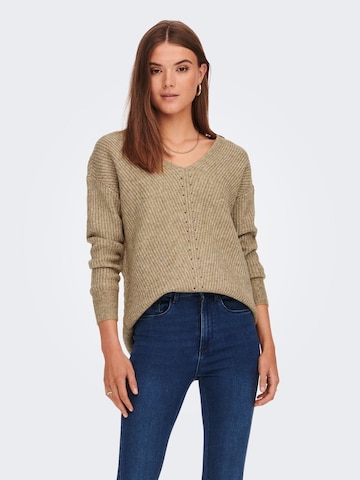 ONLY Sweater 'Airy' in Brown: front