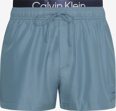 Calvin Klein Swimwear Плавательные шорты 'Steel' в Серо-голубой / Черный / Белый, Обзор товара