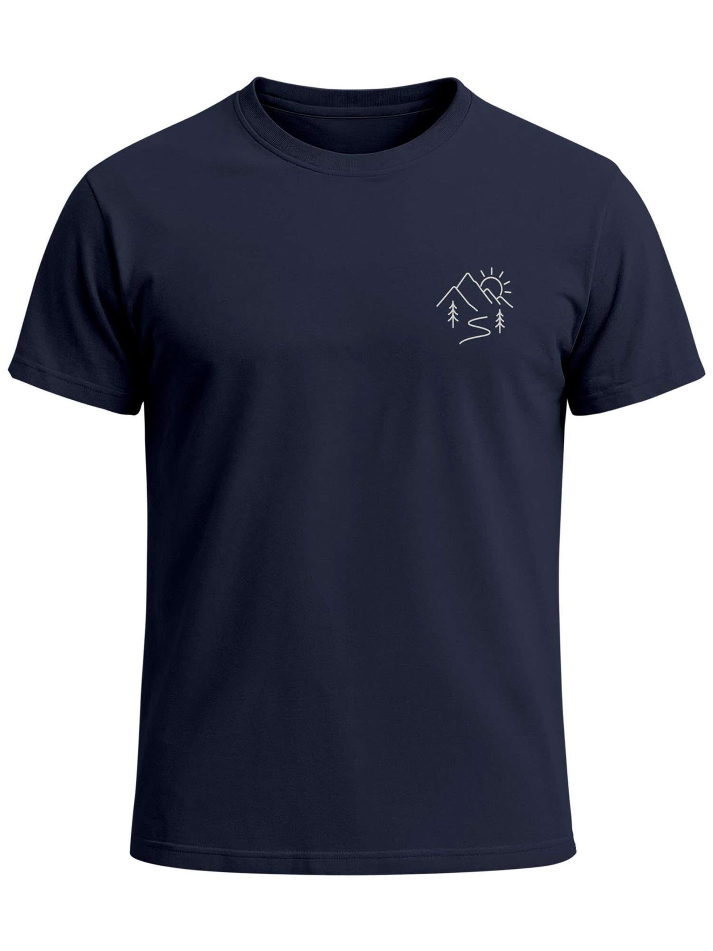 Neverless Shirt 'Berg Linie' in Blue: front