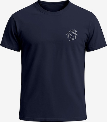 Neverless Shirt 'Berg Linie' in Blue: front