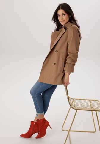 Aniston SELECTED Between-Seasons Coat in Brown