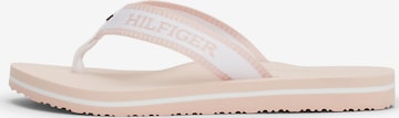 TOMMY HILFIGER T-Bar Sandals in White: front