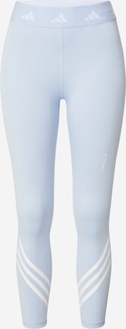 ADIDAS PERFORMANCE - Skinny Pantalón deportivo 'Techfit 3-Stripes' en azul: frente