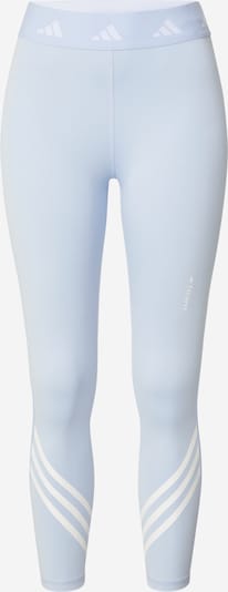 ADIDAS PERFORMANCE Pantalon de sport 'Techfit 3-Stripes' en bleu clair / blanc, Vue avec produit