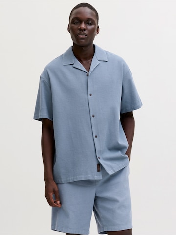 JACK & JONES Классический крой Рубашка 'JJGLOBAL' в Синий: спереди