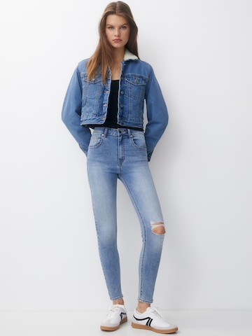 Pull&Bear Skinny Jeansy w kolorze niebieski