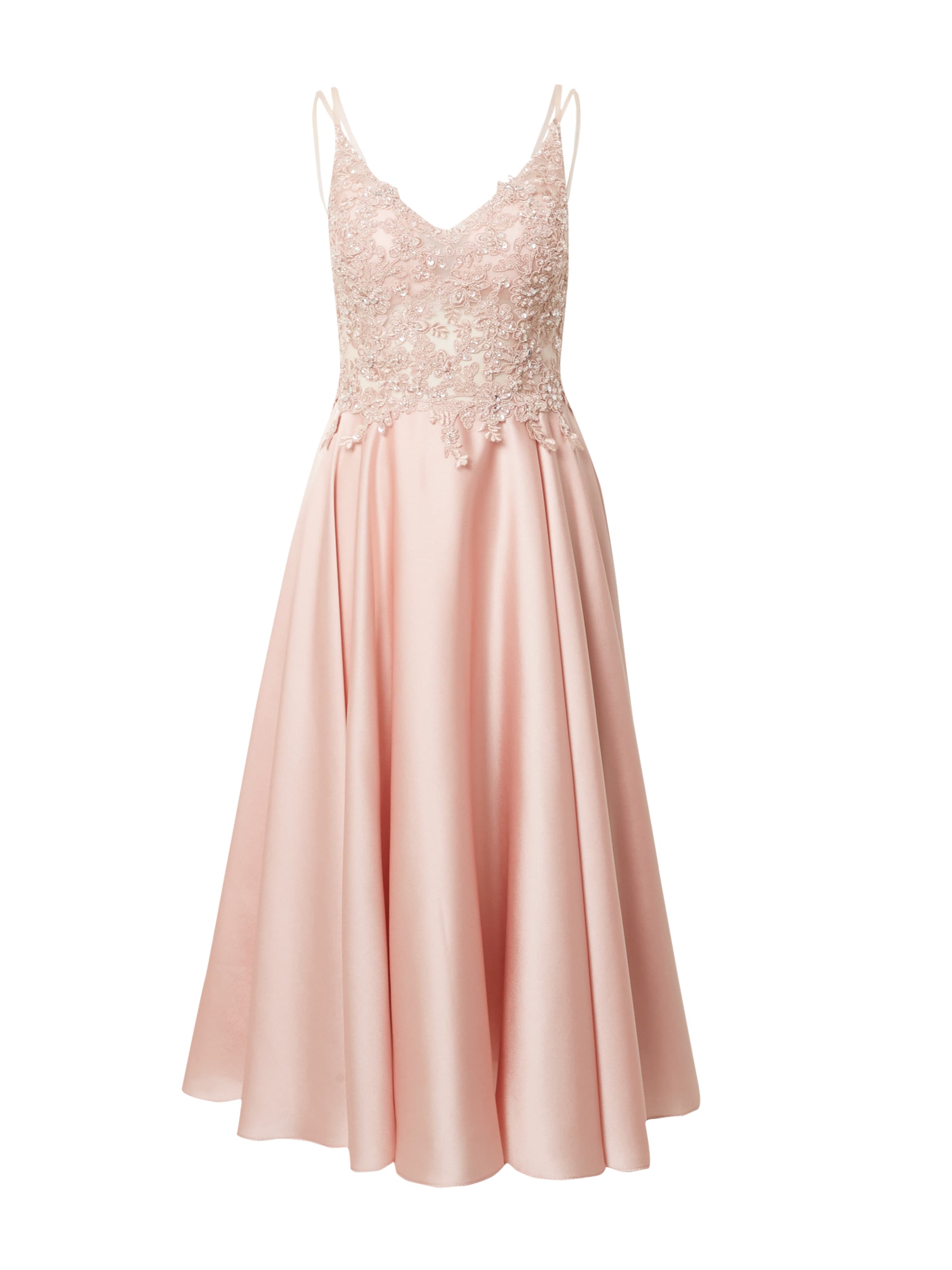 mascara Рокля за коктейл в розово: отпред