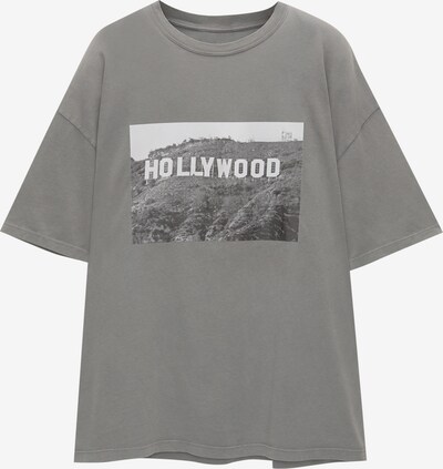 Pull&Bear T-Shirt in anthrazit / graphit / hellgrau, Produktansicht