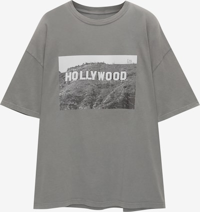 Pull&Bear T-shirt en anthracite / graphite / gris clair, Vue avec produit