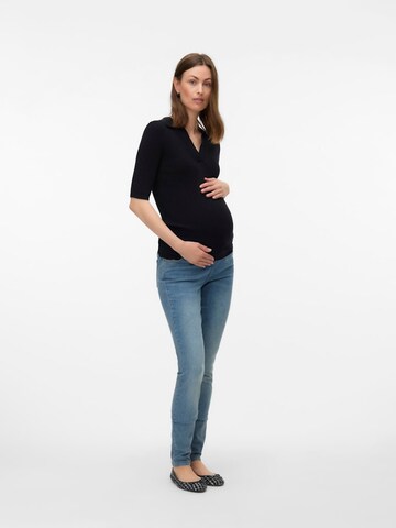 MAMALICIOUS Slimfit Jeans 'MLLUTON' in Blau