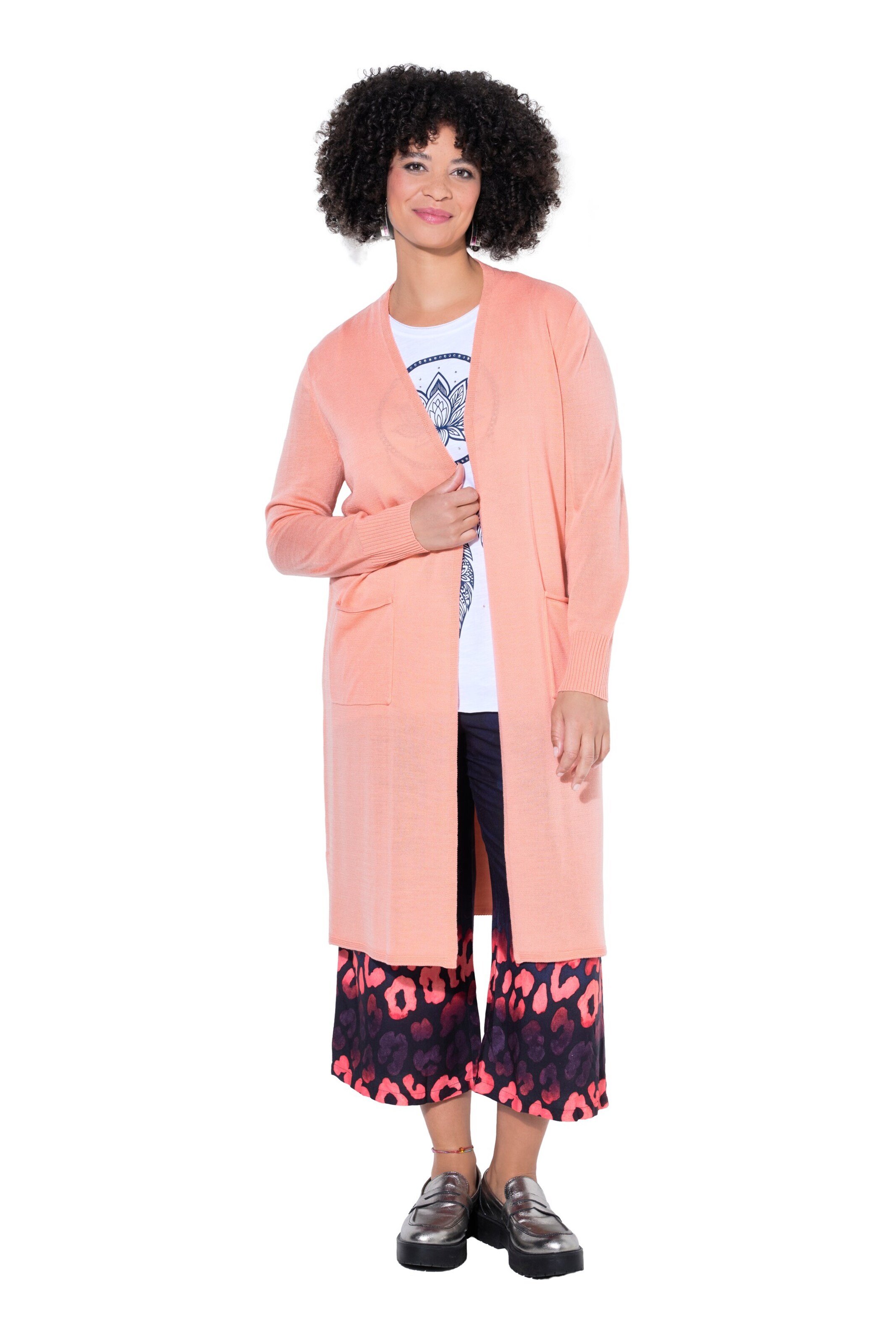 Angel of Style Knit Cardigan in Orange: front