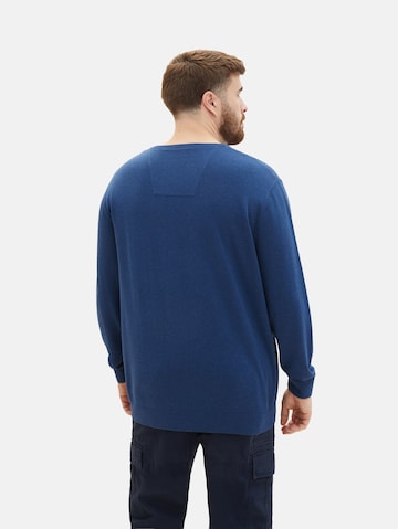 TOM TAILOR Men + Regularny krój Sweter w kolorze niebieski