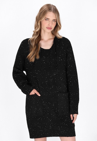 DreiMaster Vintage - Vestido de malha em preto: frente