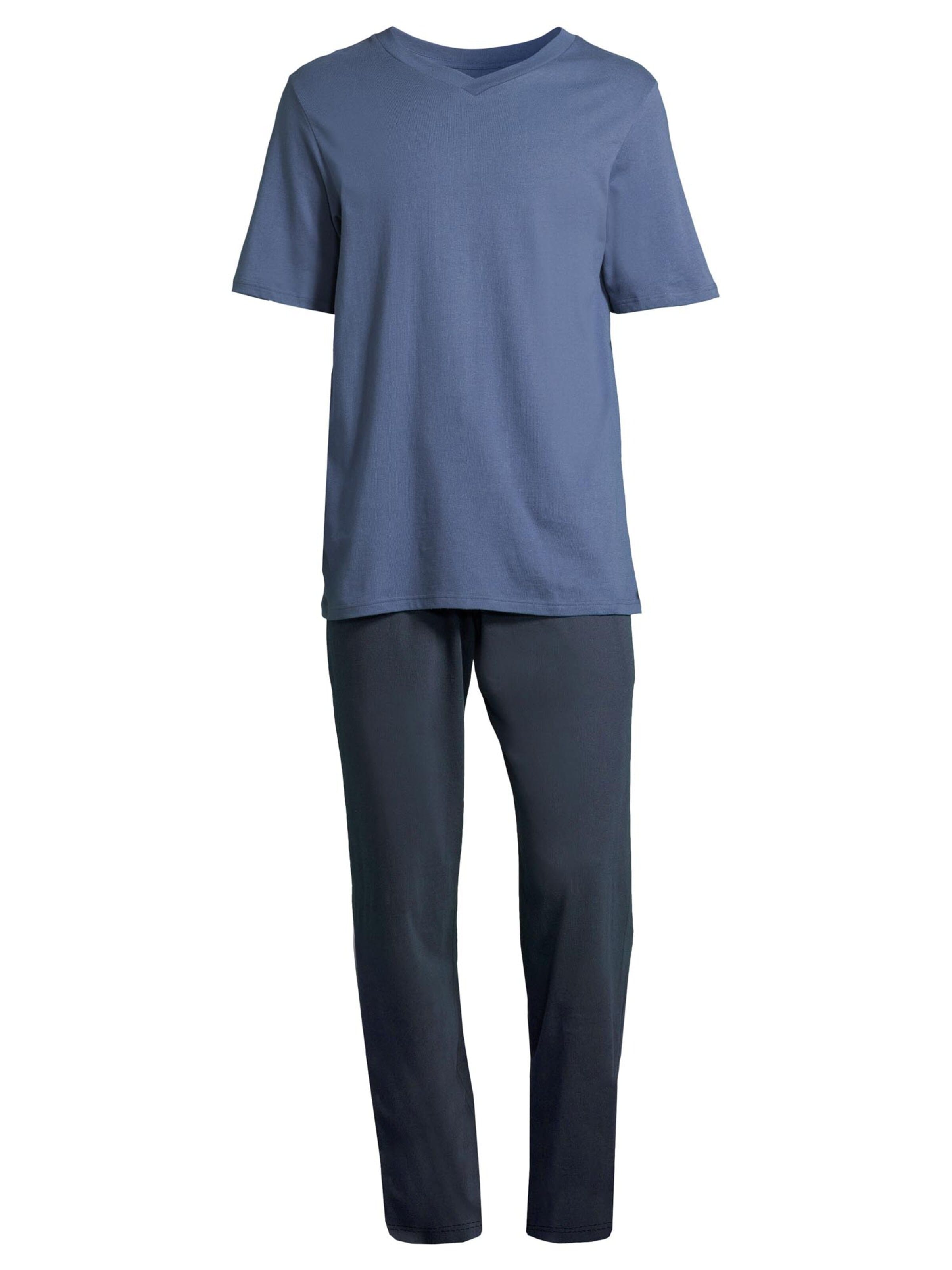 SCHIESSER Pajama short 'Night & Home' in Blue: front